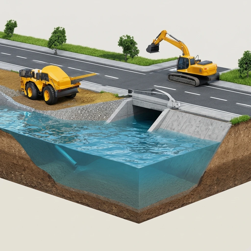 Bridge Culvert and Canal Earthwork Cross Section
